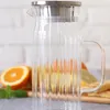 Geriffelter Glaskrug mit Deckel WILMAX HIGH 1,5L für Produktbild-Vorschau 5