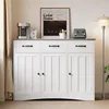BEALIFE dressoir met 3 deuren, 110x40x80 cm | Met lades, Productafbeelding-voorbeeld 1