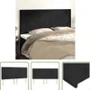 The Living Store Kopfteile 4 Stk. Schwarz 100x5x78/88 cm Produktbild-Vorschau 9