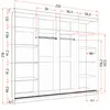 Schwebetürenschrank Kleiderschrank Schrank 233 cm Weiß/Weiß Produktbild-Vorschau 7