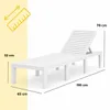 Gartenliege Progarden Haiti 78X195X65Cm Produktbild-Vorschau 8