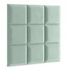 A close-up, studio shot of a mint green upholstered wall panel. Anteprima dell’immagine prodotto
