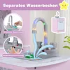 COSTWAY Kinderküche Holz, Spielküche Eck mit Licht und Produktbild-Vorschau 3