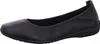 A single black leather ballet flat shoe is shown from a side-angle on a white background. Anteprima dell’immagine prodotto