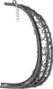 A close-up view of a dark gray hanging chair stand, shaped like a crescent moon, against a white background. Produktbild-Vorschau