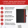 Buchkalender 2026 A5 1 Woche 2 Seiten | Halbstunden-Taktung Produktbild-Vorschau 2