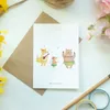 Mr. & Mrs. Panda Grußkarte Waldtiere Aloha - Weiß - Produktbild-Vorschau 2