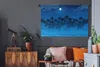 MuchoWow® Wandteppich Wandbehang Sternenhimmel - Palme - Produktbild-Vorschau 5
