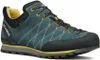 Zustiegsschuh "Crux GTX" von Scarpa in Blau und Schwarz mit gelben Akzenten und Schnürung. Produktbild-Vorschau