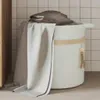 vidaXL Úložný kôš biely Ø38x36 cm bavlna Náhľad obrázku produktu 2
