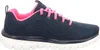 A side view of a navy and pink Skechers sneaker. Voir les images du produit