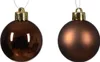 Weihnachtskugeln Kunststoff 4cm 16 Stück - Espressobraun Produktbild-Vorschau 2
