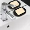 Lot de 2 supports pour savon, en plastique noir, faciles à Voir les images du produit 4