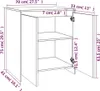 vidaXL Sideboard Räuchereiche 70x41x75 cm Holzwerkstoff Produktbild-Vorschau 8