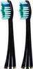 Two black toothbrush heads with mint green and blue bristles are shown against a white background. Podgląd zdjęcia produktu