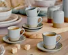 ZELLER 26538 Espresso-Set GRAU/BRAUN, 8-tlg., Steingut Produktbild-Vorschau 6