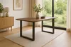 Esstisch 160 x 85 cm Akazie kastanienfarbig Schweizer Kante Produktbild-Vorschau 1