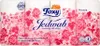 Packaging for Foxy Silk toilet paper with a floral design. Voir les images du produit