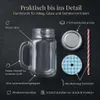 set di 12 bicchieri 450 ml con coperchio blu, color argento Anteprima dell’immagine prodotto 3