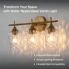 Tribesigns 3-Licht Badezimmer-Wandleuchte Gold, Moderne Produktbild-Vorschau 4