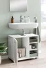 Waschbeckenunterschrank WL5.341 60x55x32cm Weiss Badschrank Produktbild-Vorschau 3