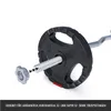 A close-up of a weight plate and a screw lock on a barbell. Produktbild-Vorschau