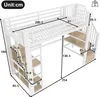 A diagram of a loft bed with dimensions indicated. Náhled obrázku produktu