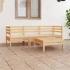 The Living Store 4-tlg. Garten-Lounge-Set Massivholz Kiefer Produktbild-Vorschau 1