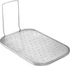 A silver metal steamer basket with a handle, shown from a diagonal angle on a white background. Produktbild-Vorschau