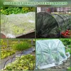 A collage of four images showing different types of plant tunnels and garden setups. Voir les images du produit
