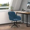 vidaXL Bürostuhl Drehbar Blau Samt Produktbild-Vorschau 2