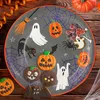 Pappteller Halloween 48er Set Ø 23cm Papier 250gsm orange Produktbild-Vorschau 3