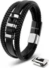SERASAR | Lederarmband für Herren [Glory] mit Silber Produktbild-Vorschau 1