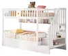 Letto a soppalco 90x200 cm in legno bianco, con spazio Anteprima dell’immagine prodotto 7