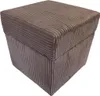 A brown corduroy ottoman is shown against a white background. Produktbild-Vorschau