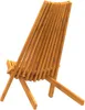 A wooden chair shown from a side angle against a white background. Voir les images du produit