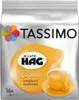 A package of TASSIMO Café HAG decaffeinated coffee pods. Voir les images du produit