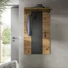 Flur Garderobenpaneel mit 80 cm Breite in Eiche & Grau, mit Produktbild-Vorschau 1