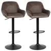 lot de 2 tabourets de bar en velours tabouret de bistrot Voir les images du produit 1
