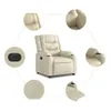 Poltrona relax elettrica in Pelle finta crema Anteprima dell’immagine prodotto 8