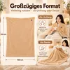 Akku Heizdecke Umhang 150x82cm, Wärmeponcho aus Plüsch mit Produktbild-Vorschau 7