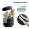 Samt-Polsterhocker mit Stauraum 42 cm SNUGGO Schwarz Produktbild-Vorschau 11