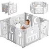Dripex Laufgitter Laufstall Baby Absperrgitter 8+2 Paneele Produktbild-Vorschau 2
