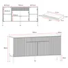 160 cm Sideboard mit 1 großen Schublade 4 Türen, Kommode Produktbild-Vorschau 7
