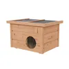 QLS Kattenhuis voor buiten, hout, 40x50x37 cm, inklapbaar Productafbeelding-voorbeeld 5