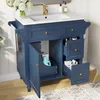 Umywalka łazienkowa (wysokość 86 cm) z ceramiczną miską i Podgląd zdjęcia produktu 4