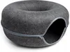 Katzentunnelversteck Rundes Donut Haus 60 cm Dunkelgrau Produktbild-Vorschau 3