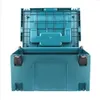 An open teal plastic tool case is shown against a white background. Produktbild-Vorschau