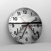 Wanduhr - Rund - Glasuhr - Brücke Frieden Wasser - 30x30cm Produktbild-Vorschau 4