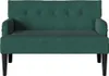 A dark green Chesterfield sofa is shown from the front against a white background. Podgląd zdjęcia produktu